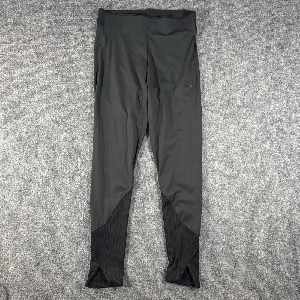 Adidas ZNE Pants Womens Large Black Tight Fit High Rise Full Length AEROREADY
